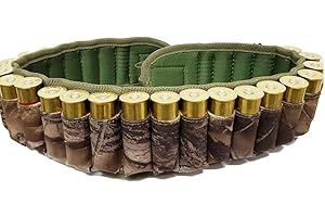ARMERIAONLINE SINCE 1999 Ra Sport Cartuccera Cintura Cal 12 da Caccia Nylon Cartucciera Regolabile Verde
