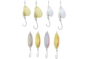 RIGGED & READY TRAVEL FISHING - Fish Rig Premium Spinners and Spoons - Barbless Fishing Lures Set – 100% Barbless & Fishing Lure's Set - Classic Designs