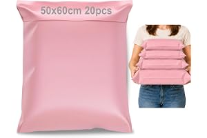 XRXYMQ 20 stycken fraktpåsar vinted 50 x 60 cm fraktpåsar för kläder | Fraktpåsar och fraktpåsar, vattentäta fraktpåsar för kläder, slitstarka, för onlinehandel vinted och paketfrakt