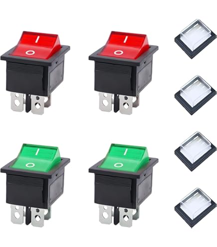 Gebildet 4pcs 12VDC/35A Auto Pulsante Interruttore A Bilanciere Per