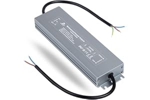 Transformador LED 12V 100W 8.33A, IP67 Driver Impermeable Ultrafino, Fuente de Alimentación LED Interior o Exterior, Voltaje Constante Adaptador para Tira de Luz y G4 MR16 Luces LED, DUSKTEC