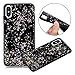 Price comparison product image iPhone X / iPhone XS Case,iPhone X / iPhone XS Silicon Case, Surakey TPU Silicone Bling Sparkle Glittering Glitter Crystal Clear Star Pattern Case Ultra Thin Transparent Shell Back Case cover for Apple iPhone X / iPhone XS,Black