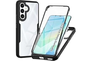 WeiCase Hülle für Samsung Galaxy A16 5G / 4G, Transparent 360 Grad Rundumschutz Schutzhülle mit Integriertem Displayschutz Stoßfest Ultradünn Silikon Handyhülle für Galaxy A16 5G / 4G, Schwarz