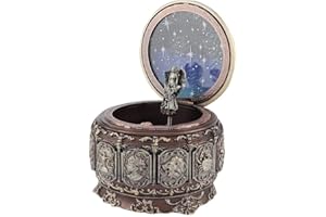 MAGT Spieluhr,Moulin Roty Spieluhr Vintage Spieluhr 12 Sternbilder Spieluhr mit Sternbildern Rotierende Göttin LED Lichter Klassische Spieluhr als Geschenk(Gemini)