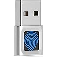 USB Fingerprint Reader Mini Fingerprint Scanner PC Dongle Windows Hello Fingerprint Reader for PC Laptop 360 Degree Touch Speedy Matching Biometric Portable USB Fingerprint Logger for Windows 10/11