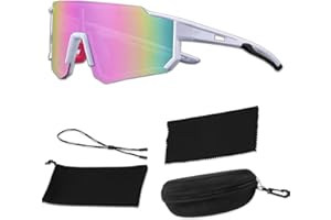 GWAWG Ensemble de lunettes de sport, lunettes de soleil pour hommes et femmes, protection UV400, lunettes de soleil polarisées pour le cyclisme, la course, le baseball, le golf, le ski, la montagne