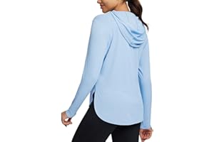 HEINAROMAN Felpa da Donna con Cappuccio UPF 50+ Protezione Solare UV Protezione Solare con Cappuccio a Maniche Lunghe Donna Sport Manica Lunga per Escursionismo attività all'aperto, Corsa, Pesca