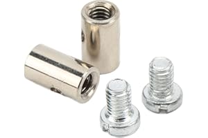 ‎EVGATSAUTO Kabelstopp-Sortiment, 6 Mm / 0,2 Zoll Metall Universal Lötfrei Gaskabel Nippel Bremsleitung Gas Choke Ende Geeignet für General Cars Motorrad Fahrrad