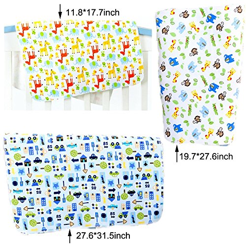 October Elf Unisex Baby Waterproof Diaper Changing Mat Pad Pack of 3 (A)
