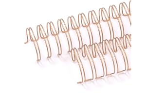 ‎CRAFTELIER Craftelier - Set mit 2 Doppelringbindern für Alben, Notizbücher, Kalender oder Kalendern | Ideal für Scrapbooking und Bastelprojekte | Ø 3,17 cm (1.25") - Farbe Rose Gold