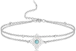 VASSAGO Pulsera de nudo de brujas de acero inoxidable pulsera de nudo mágico en capas de nudo celta pulsera de encanto para mujeres Wiccan símbolo joyería
