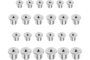 ASFINS Holzdübel Zentrierspitzen Set, 36 Stücke Edelstahl Dübelsetzer Dübelfix Holzdübel Markierspitzen, für Holzverarbeitung Holz Tenon Bit Werkzeug (6/8/10/12 mm)