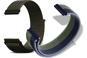 RoYiio 2 sztuki nylonowy pasek nadaje się do języków 20 mm, 22 mm, wygodny oddychający, pasek szybkiego uwalniania dla mężczyzn i kobiet