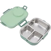 Lunch Box Termico Lyrlody In Acciaio Inox - 2 Strati 18x15 Cm, Portapranzo Ermetico Per Adulti E Bambini - Foto 5