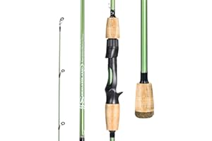 Sougayilang Fishing Rods,24 Ton Carbon Fiber Spinning Rod & Casting Rod Stainless Steel Guides,Lightweight Baitcasting Rod - Two Pieces