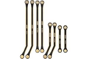 INJORA Wysoka Wolna Przestrzeń Linki Podwozie Czarny Mosiądz Link Kit dla SCX24 90081 1/24 RC Crawler Upgrade Part, 36g