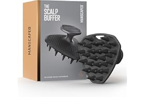 ‎MANSCAPED REFINING THE GENTLEMAN MANSCAPED® The Scalp Buffer Silikon-Kopfbürste für Männer – Hochwertige Reinigungs- und Peeling-Haarbürste, ergonomisches Handdesign für sanfte Kopfhautmassage (1er-Pack)