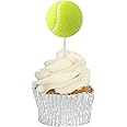Tennis Ball Cupcake Toppers - 12pk - Decoration Picks