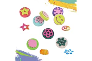 KLYNGTSK 24 Stücke Kinderstempel Schwamm Malerei Stempel Set Kinder Zeichen Schwamm Malschwamm Doppelseitiger Schwamm Stempel Süße Zeichnung Schwammstempel für Kinder DIY Handwerk Spielzeug