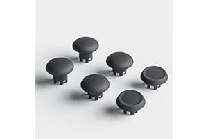 KUSTOMAZING Performance Thumbstick Caps Replacement Kit for PS5 DualSense Edge Controller, Thumb Stick Grips Accessories for PlayStation 5 Pro Elite Controller (Standard Concave*2, Low Dome*2, High Dome*2, Black)