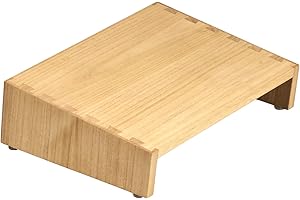 KIRIGEN Reposapiés de madera regulable en altura debajo de la mesa Reposapiés portátil Ayuda a mejorar la postura al sentarse color natural