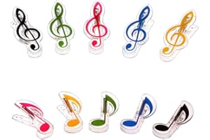 Artibetter 10 stücke Scharnier Clips Musik Hinweis Clip Dekorative Musik Clip Buch Seite Clip Musik Stationäre Buch Clip für Pianist Musik Liebhaber