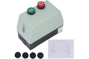 SPACNANA 220 230V 3 Phase Single Phase Motor Starter IP55 Waterproof Motor Start Control Switch for Air Compressors, Water Applications, Motor Start Control Applications