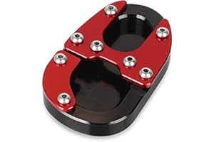 ZHUOWU Cavalletto Laterale Moto Ingrandisci Piastra Pad Estensione Cavalletto per FZ-09 FZ 09 MT-09 MT 09 SP 2014-2021 Per FJ-09 FJ 09 MT09 MT 09 Tracer 2015-2021 Per Tracer 900/GT 2018-2021 Rosso