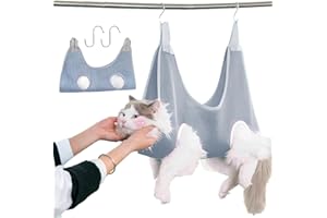 XUZOPIM Claw Care For Cats Dog And Cat Care Hammock Hängematte Katze Multifunctional Pet Care Harness (Silbergrau)