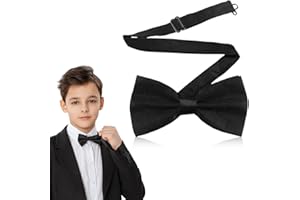 AUEFUDQ Pajaritas Hombre, Pajarita Niño De Color Solido Clásico Ajustable, Bow Tie Elegante Con Gancho Con Nudo, Accesorios Ropa Hombre Para Business Fiesta Bodas Oficina Regalo De Hombre