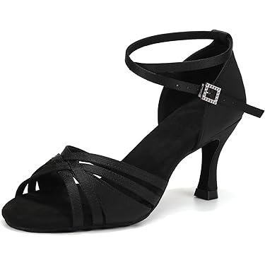 Vrouwen Latijnse Dansschoenen met Veters Open Tenen Salsasandalen Hoge