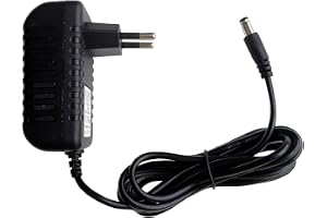 Strömförsörjning DC 9 V 0,5 A 500 mA, laddare 9 v adapter strömförsörjning, 5,5 mm x 2,5 mm, universella strömadaptrar med positiv mittkontakt, kompatibel för stabil ström