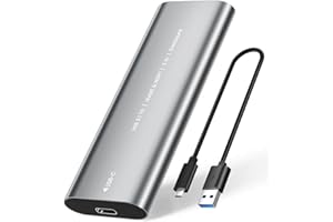 NEUTYPECHIC Obudowa SSD M2 NVME, adapter USB SSD z kablem do transmisji danych, 10 Gb/s NVMe USB, podwójny protokół NVMe/NGFF, aluminiowa obudowa NVMe do 2230/2242/2260/2280, obsługa 2TB