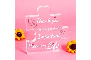 LIGHTZZ Romantic Valentine's Day Gifts for Women,Birthday Gift for Wife, I LOVE YOU Gifts for Your Loved Ones, Engraved Acrylic Decor