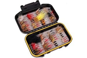 Pesca a Mosca, RoseFlower Kit di Esche da Pesca Esche Galleggianti da Pesca - Pratico Insetti Esca Bionico - Mosche Secche Esche Artificiale Pesca Richiamo Set per Trota, Persico, Luccio Spoon