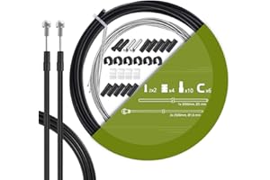 TAPKUA Kit Cavo Freno Bicicletta, 2500mm Cavo Freno Bici da Strada e Guaina Cavo 3M