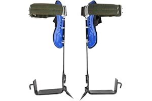 CEDARFINY pointes d'escalad'arbres à 2 vitesses Ceinture sécurité Longe réglable Ceinture sauvetage en cor