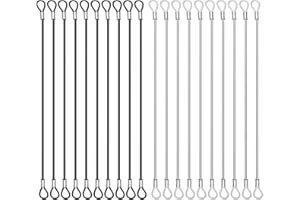 CKANDAY 20 Stück Sicherheits-Edelstahl-Haltegurte, 2-farbig beschichtetes Sicherheits-Halteband, Kabeldraht kompatibel mit GoPro Hero All Editions Action-Kamera-Serie Geräten und Anderen anwendbaren Geräten