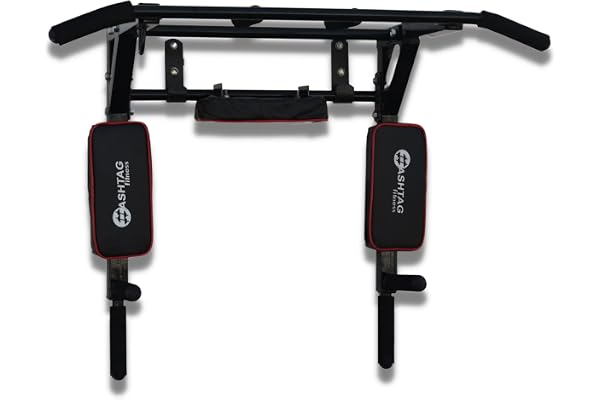 HASHTAG FITNESS multifunction pull up bar for home, dip station, dips bar,push up bar for home gym capacity up to 120kg