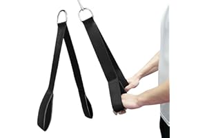 AUTUUCKEE Trizepsseil Latzug Griff ,Trizepsseil Latzug Kabelzu,Kabelzug Fitness Zubehör Extra Langes,Rutschfester Griff,Verschleißfest Griff für Widerstandsbänder Bodybuilding Krafttraining Schwarz