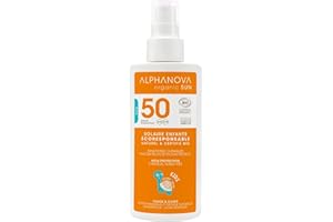 ALPHANOVA Spray solaire Enfants SPF 50 - Naturel et Bio - parfumé - Filtre minéral naturel -125g