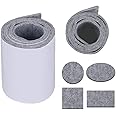 Elvyagod Felt Pads, Furniture Felt Strip Roll Floor Protector Pad Heavy Duty Self Adhesive Felt Tape 39.37 x 3.93 Inch Felt Strips Pads Non Slip Non Scratch for Chair Feet Sofa Table Plant Pots
