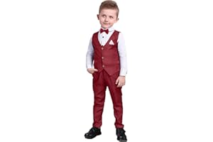 Nwada Smoking Abiti Bambini e Ragazzi Completi e Coordinati Camicie Cravatta a Farfalla Panciotto Pantaloni