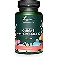 Vegavero Vegan Omega 3 + ADEK Vitamins | NO Additives | 60 Capsules | Algae Oil DHA & EPA | Lab-Tested