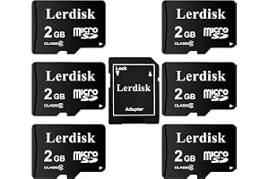 LerDisk Micro SD-minneskort producerat av SD Group licens säker kvalitet 3 års garanti (2 GB, 6 delar)