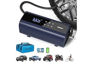 YANTU AC/DC Tyre Inflator Air Compressor,Portable Dual Cylinder Car Tyre Pump with 8.3Inch Digital Screen,150Psi Car Tyre Inflator with Tyre Pressure Gauge,12V Electric Pump for Inflatables/Car/Bike