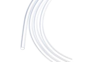Rebower Tubo de Silicona de 2m (7Ft) 2mm ID 4mm OD Transparente Mangueras de Silicona Pura para Bombas Sifonado Drenaje Riego Elaboración de Cerveza 0.08" x 0.16"