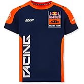 Red Bull KTM Replica Team T-Shirt - Partner Logos - Breathable Material - Children - 104 - Blue/Orange