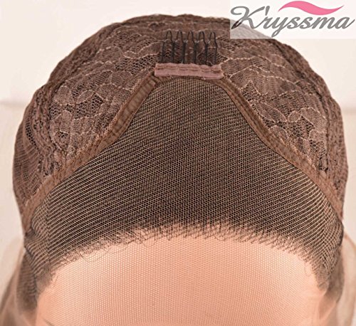 K’ryssma Perücke Blond Lang Haar Blonde Peruecke Braun Blond Ombre Perücke Ombre 24 inch Heat Safe Natural Synthetik Lace Front Wigs - 9