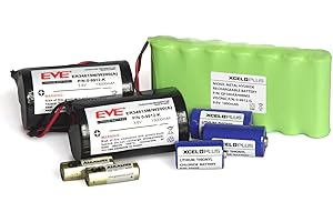 XCELPLUS Visonic PowerMax Complete Alarm Battery Pack inc 0-9912-G, 0-9912-K & Sensors (Complete with 1 siren battery)